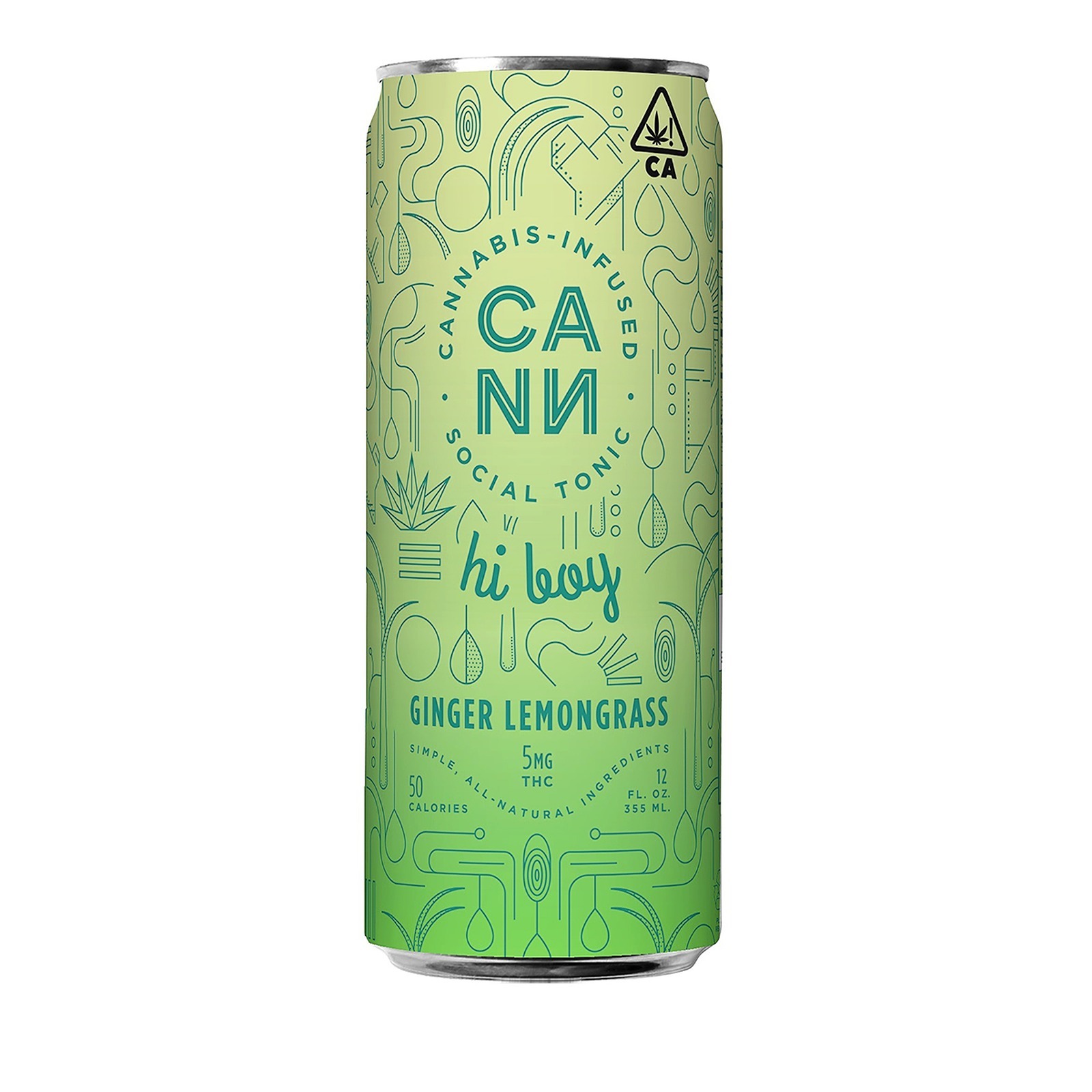 CANN Social Tonics | Ginger Lemongrass Hi Boy 4pk